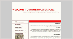 Desktop Screenshot of homeroasters.org